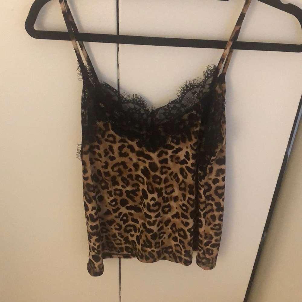 Zara cheetah top with lace